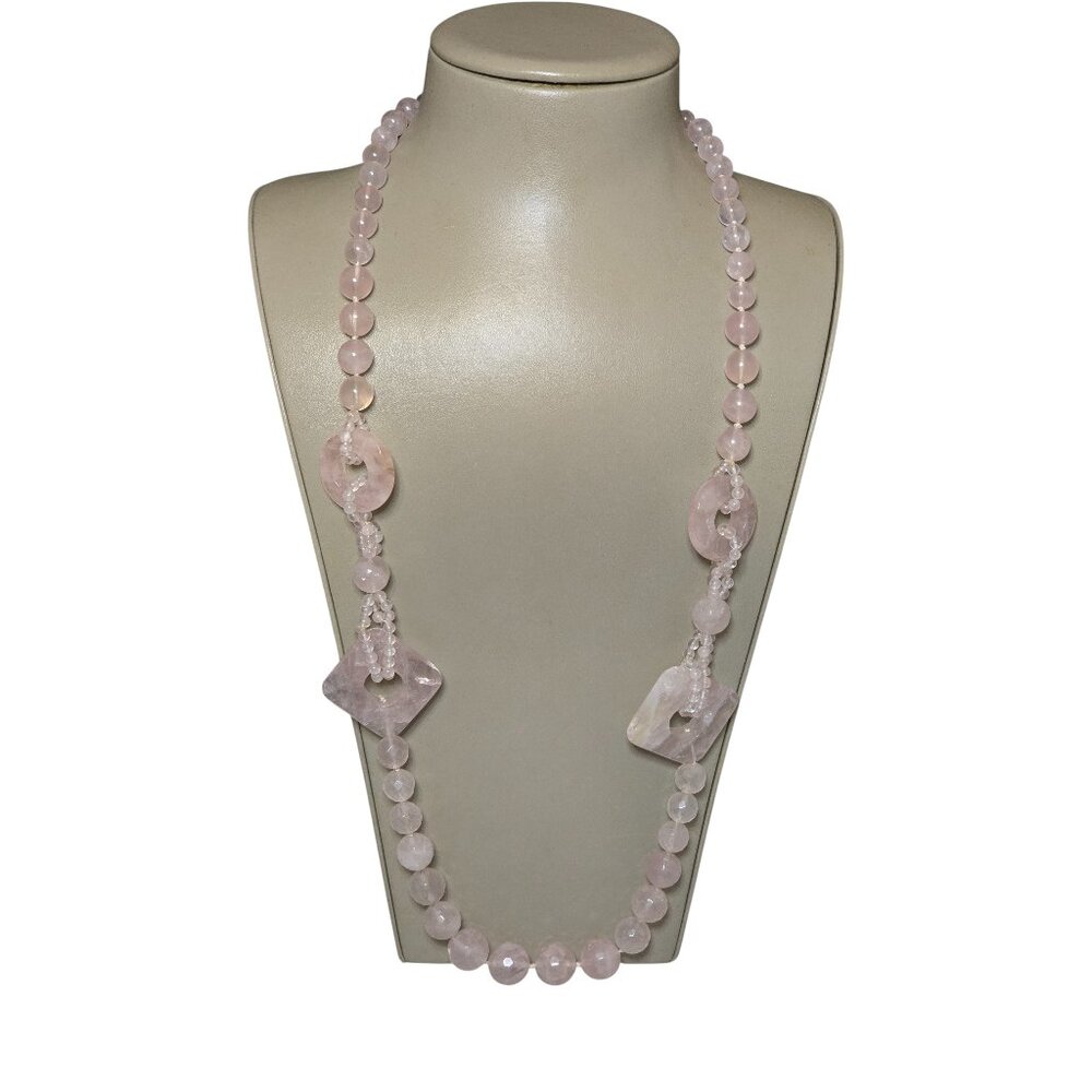 Exquisite Jewelry Endless Pink Stone Beaded Necklace NWT MSRP $85 NWT